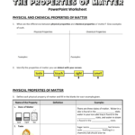 Chemical Properties Of Matter And Properties Of Matter Worksheet Answers