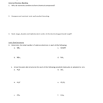 Chemistry Chemical Bonds  Lewis Dot Structures Worksheet Or Lewis Dot Structure Worksheet With Answers