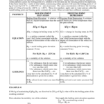 Chemistry Colligative Properties Worksheet Within Chemistry Worksheet Answers