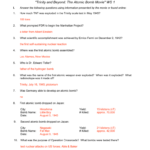 Chemistry "trinity And Beyond The Atomic Bomb Movie" Ws 1 Inside Beyond The Worksheet