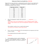 Chm 101 Gage Mathematical Models From Scientific Data Pertaining To Graphing Scientific Data Worksheet