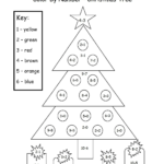 Christmas Coloring Worksheets For 1St Graders Best Christmas Tree As Well As Color By Code Christmas Worksheets