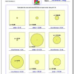 Circles  Area And Circumference And Area And Circumference Of A Circle Worksheet Answers