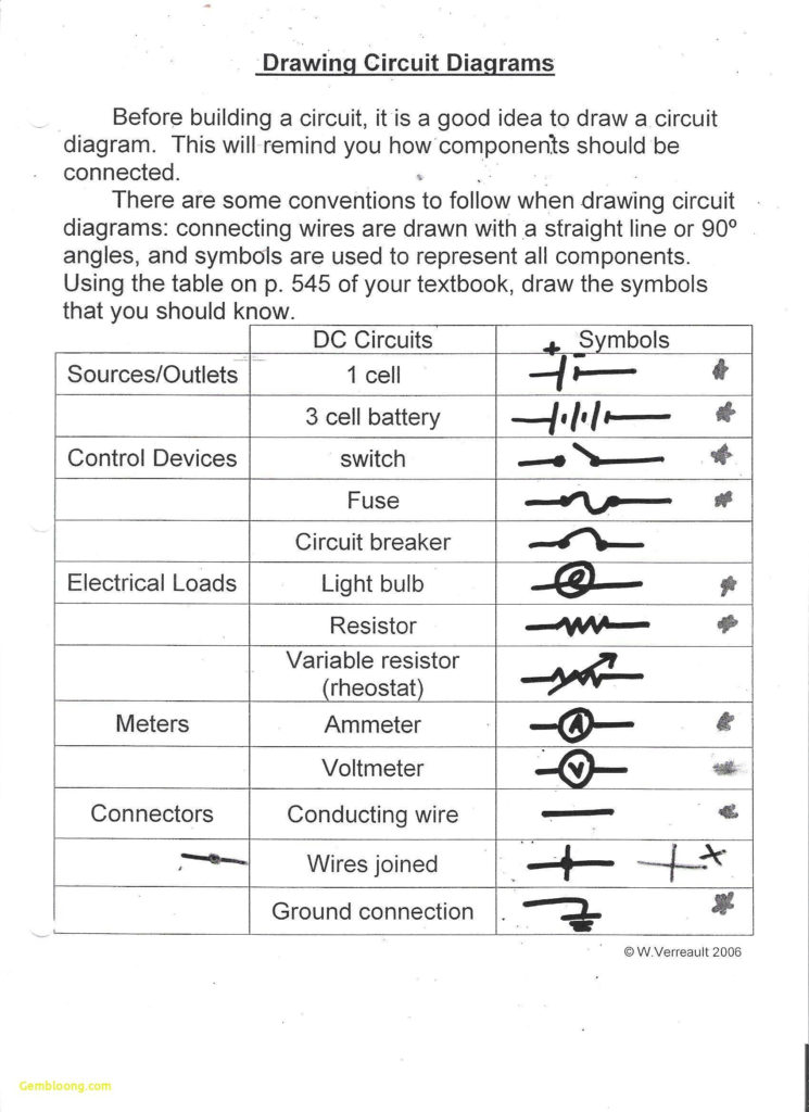 Circuits And Symbols Worksheet — Excelguider.com