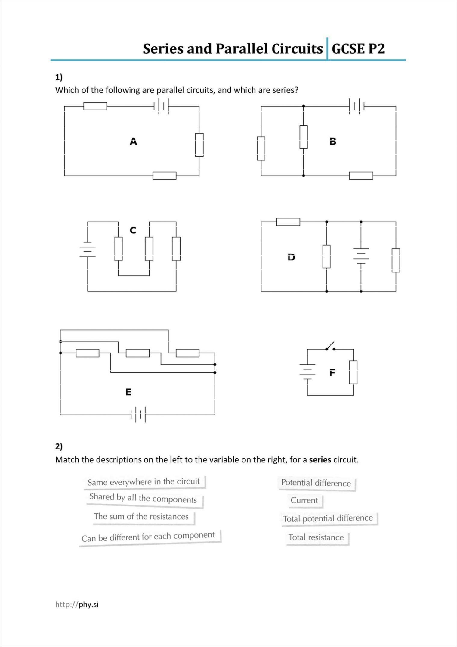 Circuits And Symbols Worksheet  Briefencounters In Circuits And Symbols Worksheet