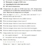 Class 6 Important Questions For Maths – Integers  Aglasem Schools For Integers Worksheets With Answers For Grade 6