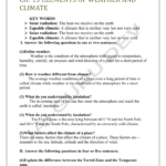 Class 7 Elements Of Weather And Climate Throughout Section 21 1 Factors That Affect Climate Worksheet Answer Key