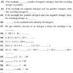 Class 7 Important Questions For Maths – Integers  Aglasem Schools Within Integers Worksheet Grade 7 Pdf