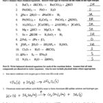 Classification Of Chemical Reactions Worksheet  Briefencounters Along With Six Types Of Chemical Reaction Worksheet