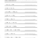 Classification Of Chemical Reactions Worksheet Main Idea Worksheets Also Six Types Of Chemical Reaction Worksheet