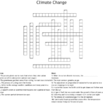 Climate Change Crossword  Wordmint In Climate Change Vocabulary Worksheet