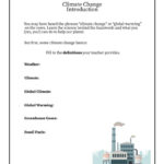 Climate Change Worksheet  Soccerphysicsonline Pertaining To Climate And Climate Change Worksheet Answers