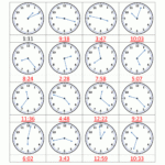 Clock Worksheets  To 1 Minute Or Time To The Minute Worksheets