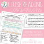 Close Reading Companions Fifth Grade Unit 6 Intended For Close Reading Worksheet High School