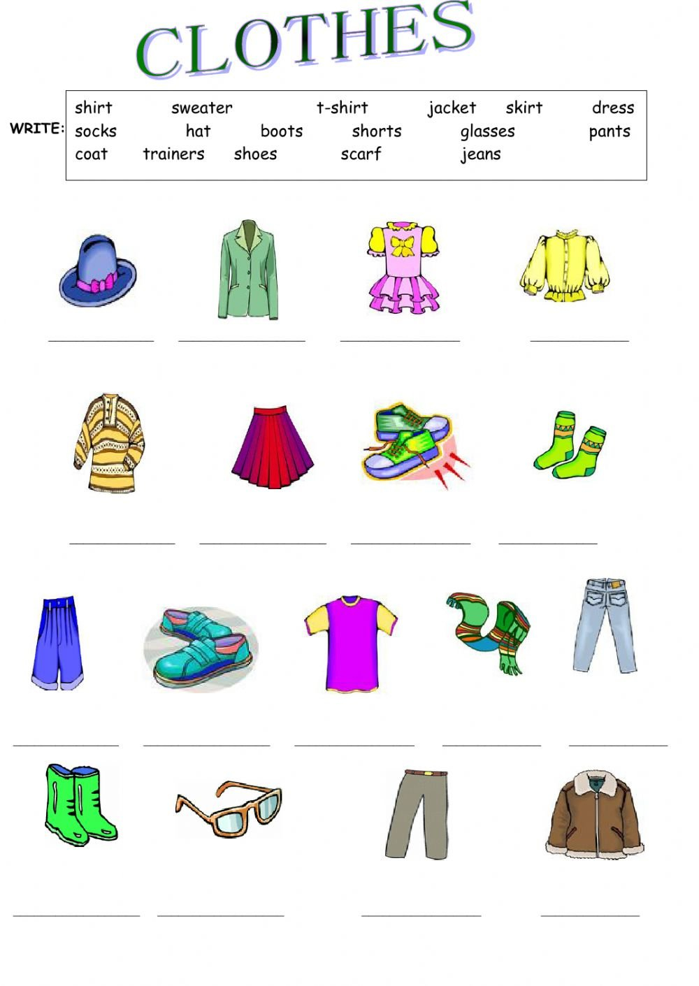 Clothes Worksheet Along With Clothing In Spanish Worksheets