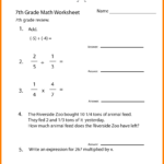Collection Of 7Th Grade Math Worksheets Printable 35 Images In As Well As 7Th Grade Math Worksheets Printable