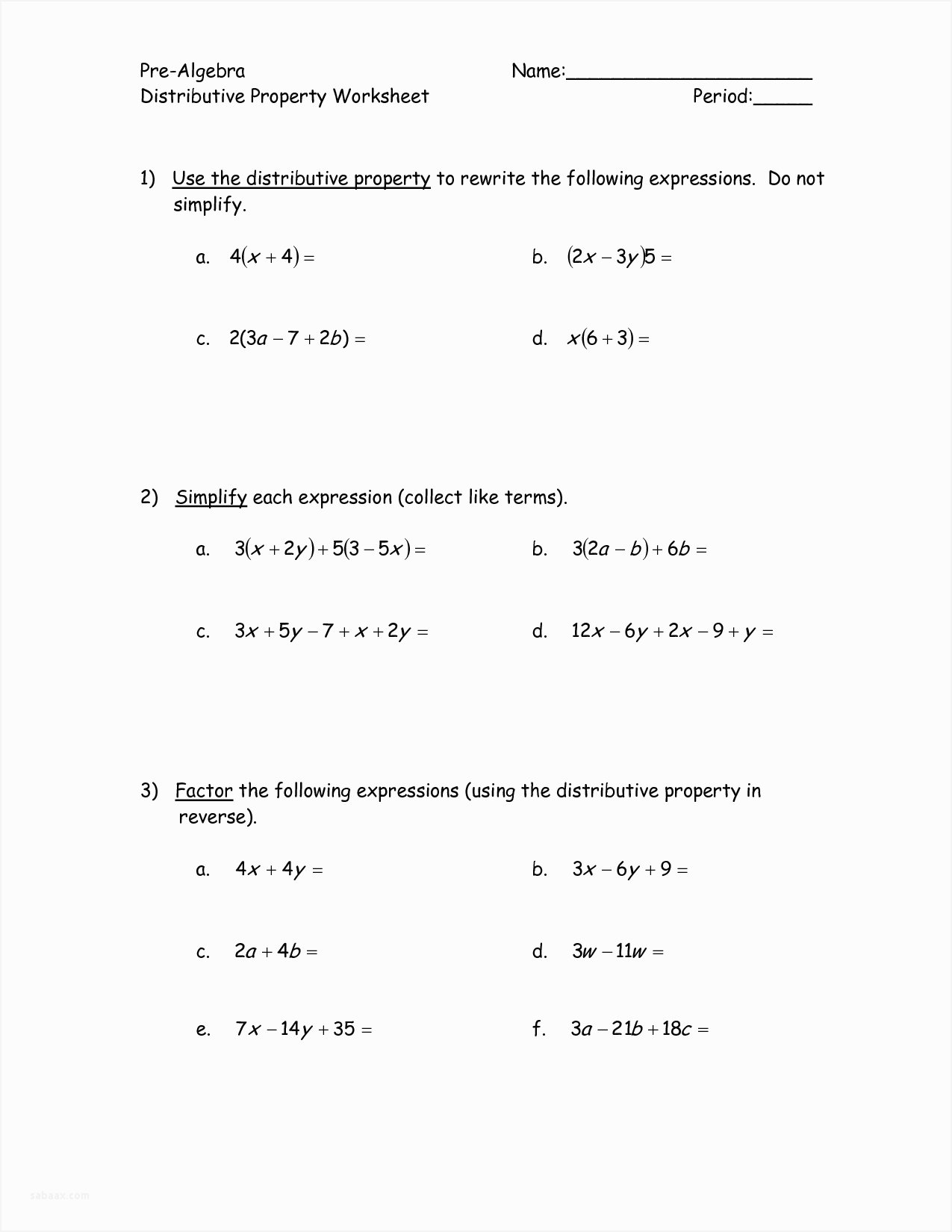 Collection Of Solutions Best Of Factoring Using The Distributive Also Factoring Using The Distributive Property Worksheet