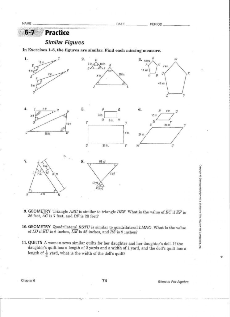 Scale Drawings Worksheet 7Th Grade —
