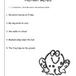 Collection Of Solutions Verbs Worksheets 1St Grade For Your First In Verbs Worksheets For Grade 1