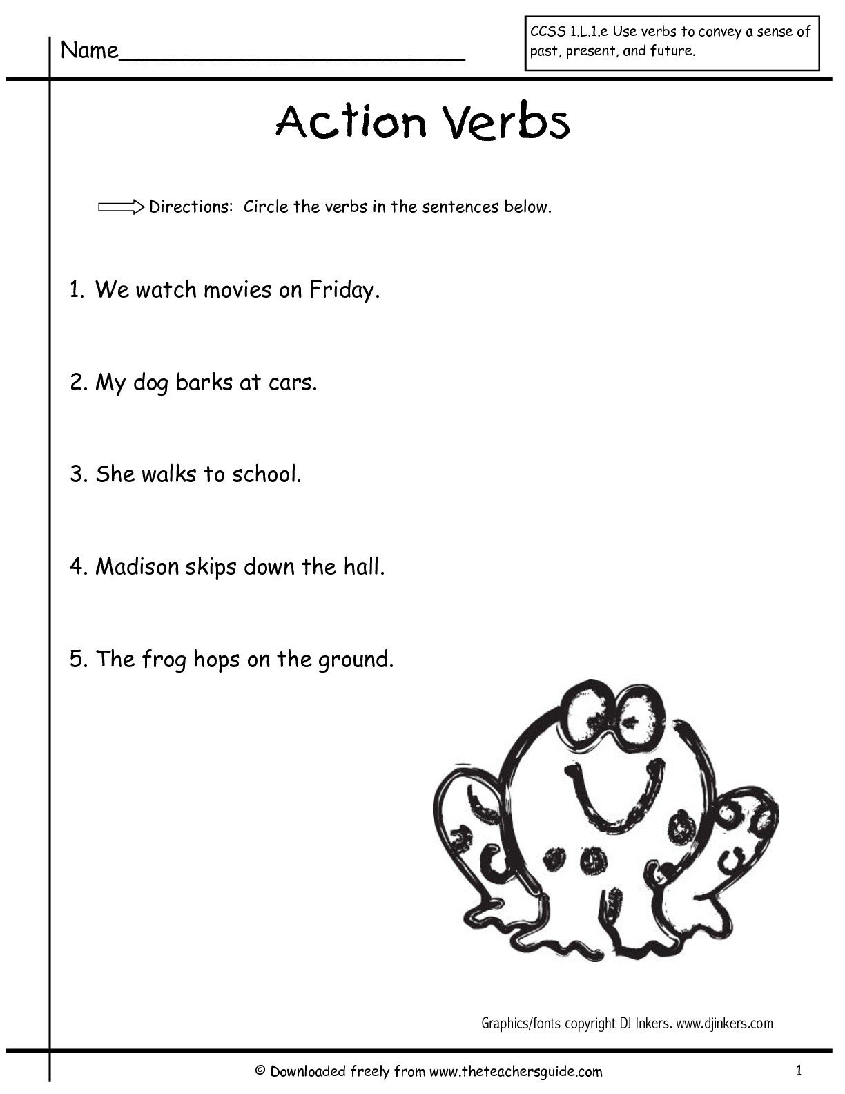 Collection Of Solutions Verbs Worksheets 1St Grade For Your First In Verbs Worksheets For Grade 1