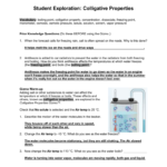 Colligativepropertiesse With Regard To Salting Roads Worksheet Answers