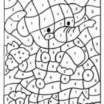 Coloring Page  Freeable Colornumber Worksheets Pdf Christmas Throughout Color By Code Christmas Worksheets