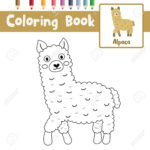 Coloring Page Of Brown Alpaca Animals For Preschool Kids Activity As Well As Brown Worksheets For Preschool