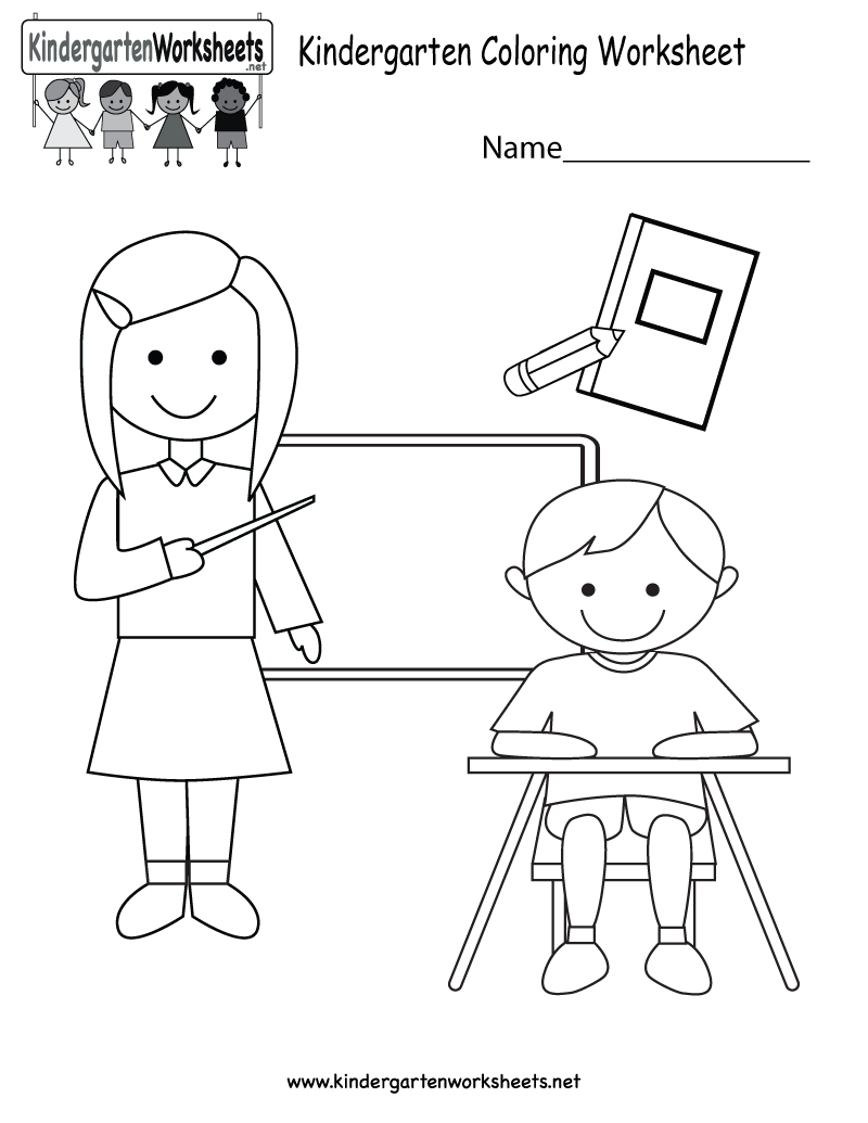 Coloring Worksheet  Free Kindergarten Learning Worksheet For Kids Within Coloring Worksheets For Kindergarten
