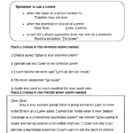 Commas Worksheets  Fun With Commas Worksheets Within Comma Practice Worksheet