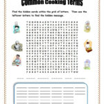 Common Cooking Terms Worksheet  Free Esl Printable Worksheets Made For Cooking Terms Worksheet