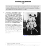 Commonlit  The Roaring Twenties And The Roaring Twenties Worksheet Pdf