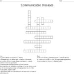 Communicable Diseases Crossword  Wordmint As Well As Communicable Disease Worksheet Middle School