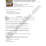 Communication And Being Assertive  Esl Worksheetpyes For Assertive Communication Worksheet