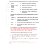 Communication Worksheet Answers Inside Nonverbal Communication Worksheet Answers