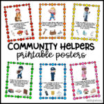 Community Helpers Printable Posters  Teaching Mama Together With Community Helpers Police Officer Worksheet