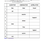 Comparative And Superlative Adjectives Enchantedlearning Or Comparative Adjectives Worksheet