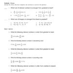 Compareconvert Practice Worksheet  Math Gr 68  Home Pages 1  6 Or Rational Numbers Worksheet