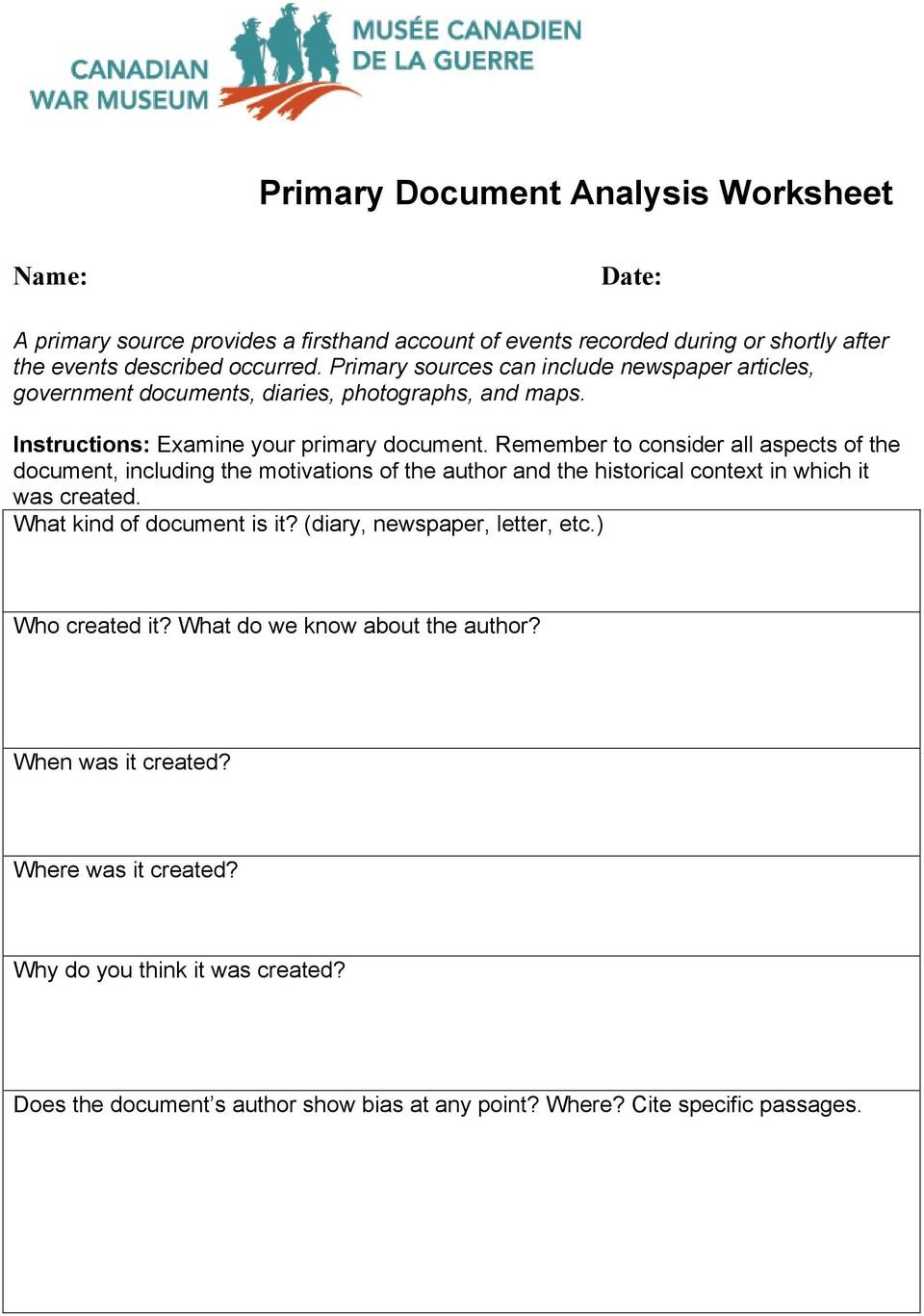 Comparing Primary And Secondary Sources Lesson Plan  Pdf Regarding Primary Source Analysis Worksheet