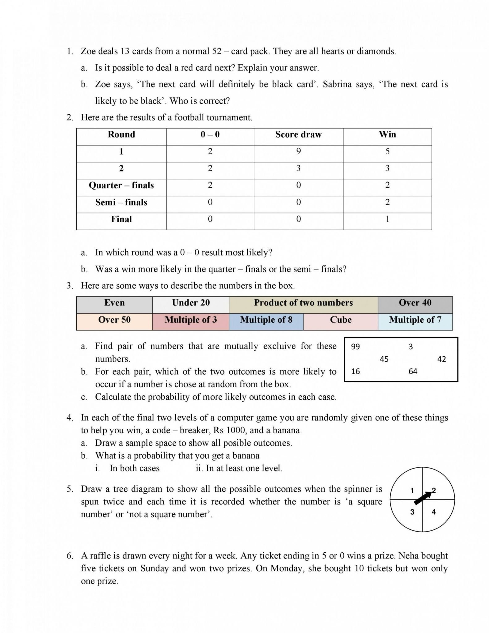 Complement Probability Worksheet With Answers  Briefencounters In Complement Probability Worksheet With Answers