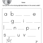 Complete The Alphabet Worksheet Free Printable  Doozy Moo With Regard To Free Printable Alphabet Worksheets