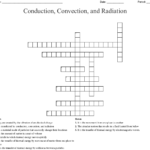 Conduction Convection And Radiation Crossword  Wordmint With Conduction Convection Or Radiation Worksheet Answers
