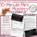 Connotation  Denotation Minilesson 10Minute Mastery Powerpoint Slides Along With Connotation And Denotation Worksheets For Middle School