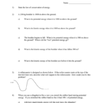 Conservation Of Energy Worksheet Name 1 With Regard To Conservation Of Energy Worksheet Answer Key