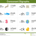 Consonant Digraphs Worksheet For Kids Stock Vector  Illustration Of Along With Consonant Digraphs Worksheets
