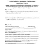 Constitutional Videos  Separation Viewing Guide  Bill Of Rights Inside The Birth Of The Constitution Worksheet Answer Key