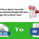 Convert Pdf,image To Word,excel And Create Fillable Pdf Form By Toufika For Convert Excel Spreadsheet To Fillable Pdf Form