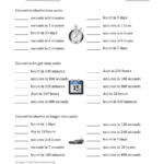 Converting Between Time Units Including Seconds Minutes Hours And Throughout Math Conversions Worksheet