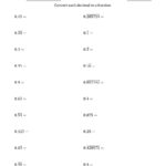 Converting Terminating And Repeating Decimals To Fractions A And Rational And Irrational Numbers Worksheet Kuta