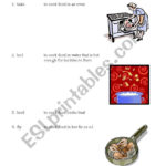 Cooking Terms 5 Worksheets  Esl Worksheetrnc8779 With Regard To Cooking Terms Worksheet