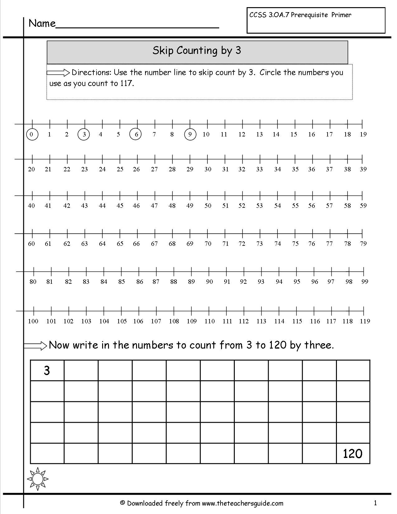 Counting Coins Bingo From The Teacher's Guide Along With Skip Counting By 3 Worksheet